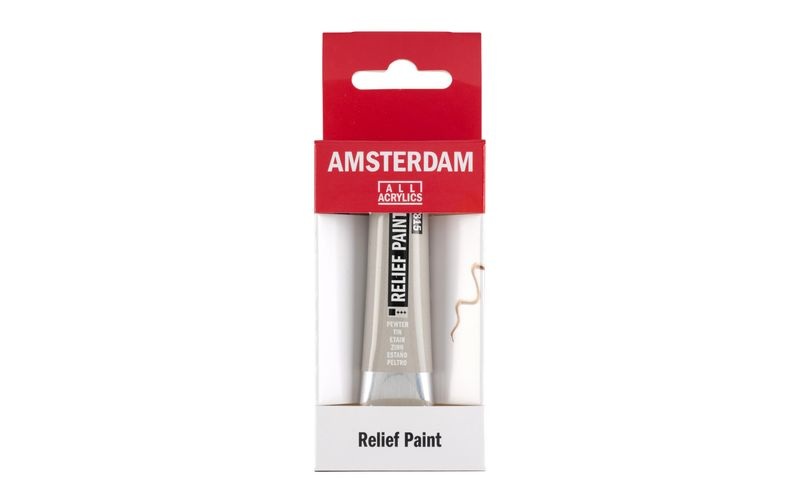 Amsterdam Acrylfarbe Reliefpaint 815, 20 ml, Zinn