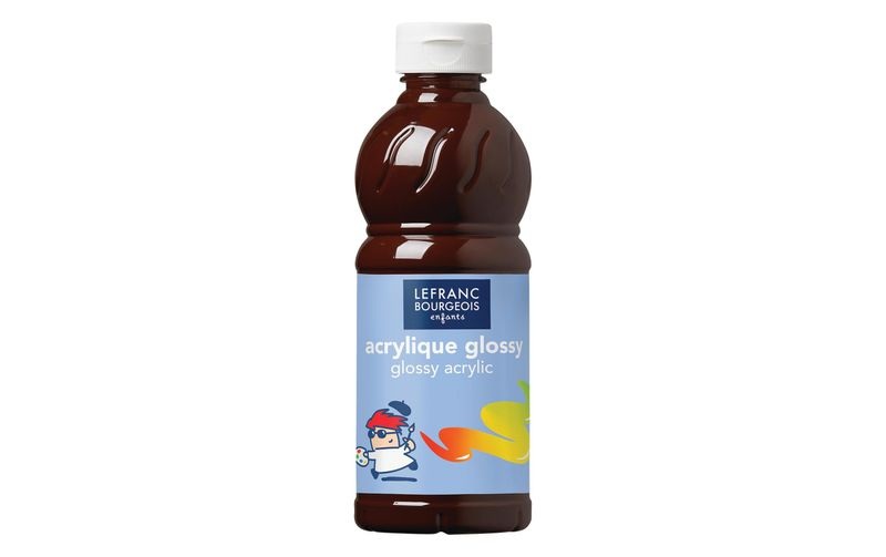 LEFRANC Acrylfarbe Glossy 500 ml, Schokolade