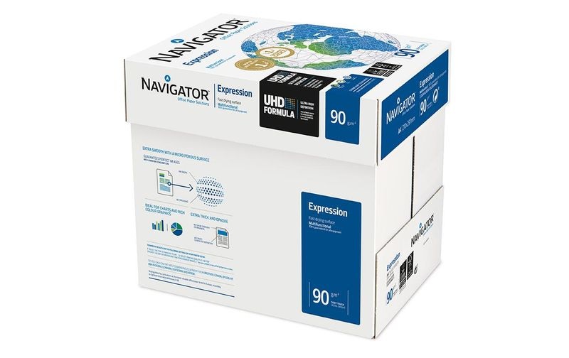 Kopierpapier Navigator Expression, DIN A4, 90 g/m², hochweiss, 1 Karton = 5 x 500 Blatt
