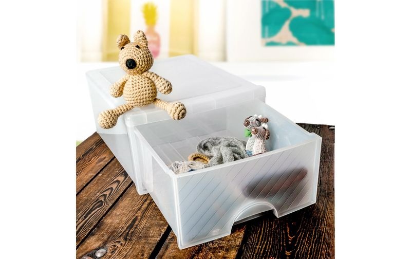 Rotho Schubladenbox 3 Stück, Transparent