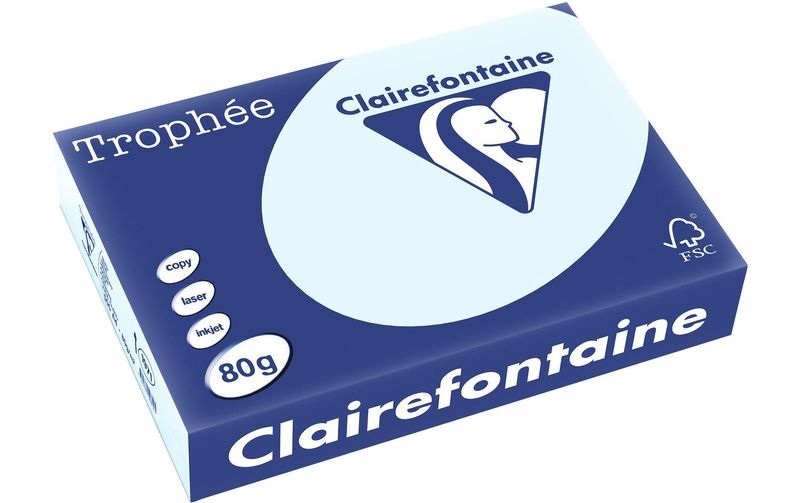 Trophée Clairefontaine Farbiges Kopier-/ Druckerpapier A4 80 g/m² Hellblau 500 Blatt