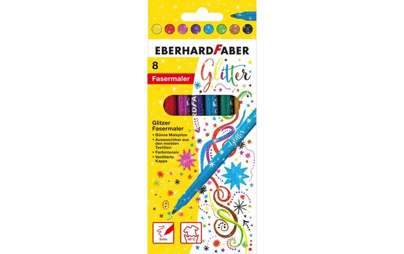Eberhard Faber Filzstifte GLITZER 8er Kartonetui