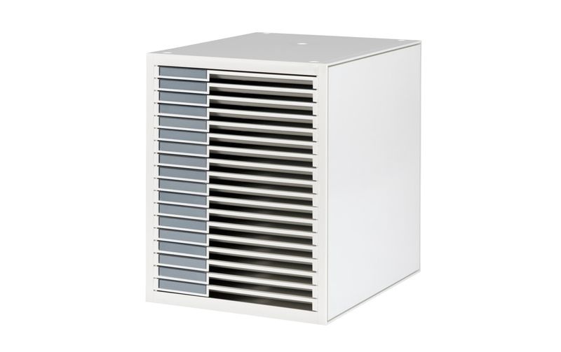 Styro Kunststoffbox styrokay, 11mm, 6 Farben, 18 Fächer, 11-91181.05