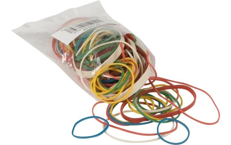 CONNECT Gummiband farbig, 75 Stück
