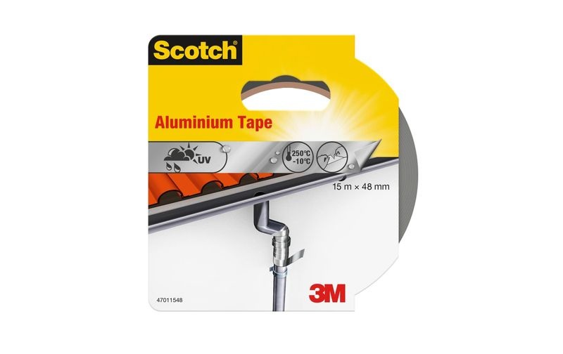 3M Scotch 47011548 Aluminium-Klebeband Scotch® Silber (L x B) 15 m x 48 mm 1 Rolle(n)