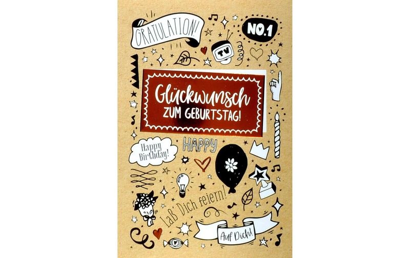 ABC Geburtstagskarte Glückwunsch