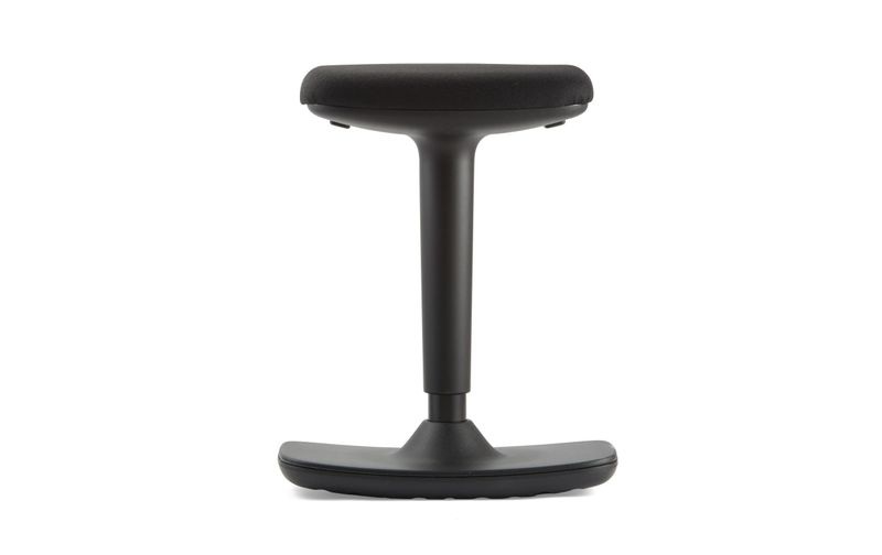 Sitz-/Stehhhocker Dauphin, H 500-750 mm, Sockel mit Kippfunktion, H 500-750 mm, Tellerfuß, mit Kippfunktion, schwarz