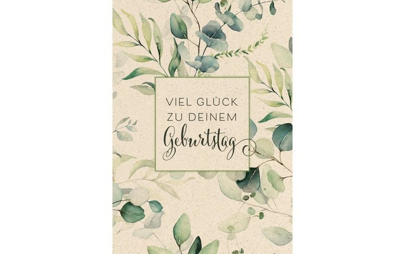 Natur Verlag Geburtstagskarte Viel Glück A4