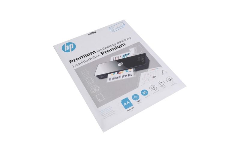 HP Premium A4, 125 Mic. gelocht (25 Stk.) - Laminierfolien
