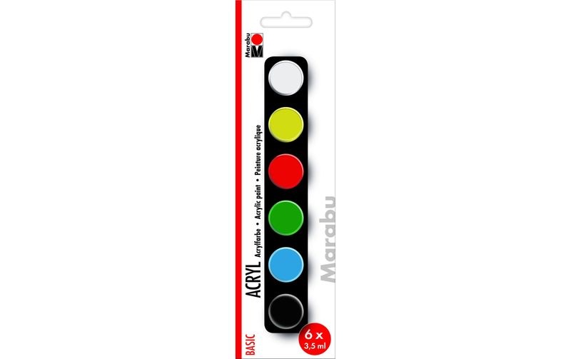 MARABU - Acrylfarbe Set Basic 6 x 3.5 ml