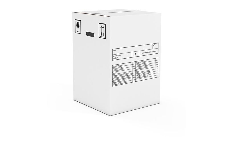 Antalis Umzugsbox 50 x 36 cm 10 Stück Weiss Kartonschachteln