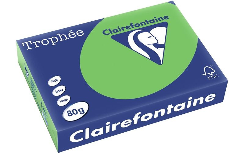 Clairefontaine Kopierpapier Trophée A4, 80 g/m², Limonengrün, 500 Blatt