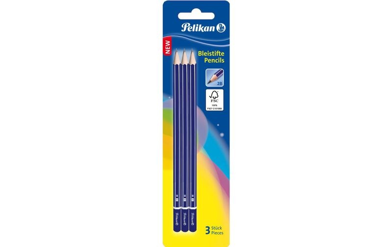 Pelikan Bleistift 2B, Blau, 3 St?ck, Set