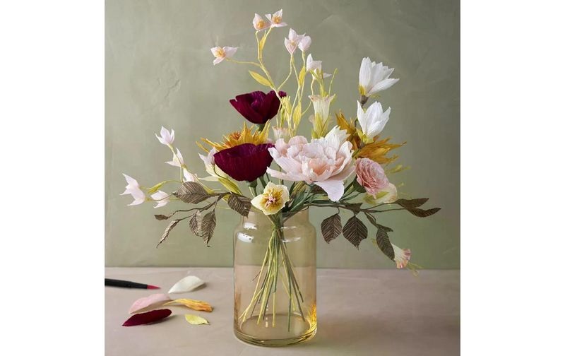Creativ Company Bastelset Krepppapier-Set Blumenstrauss