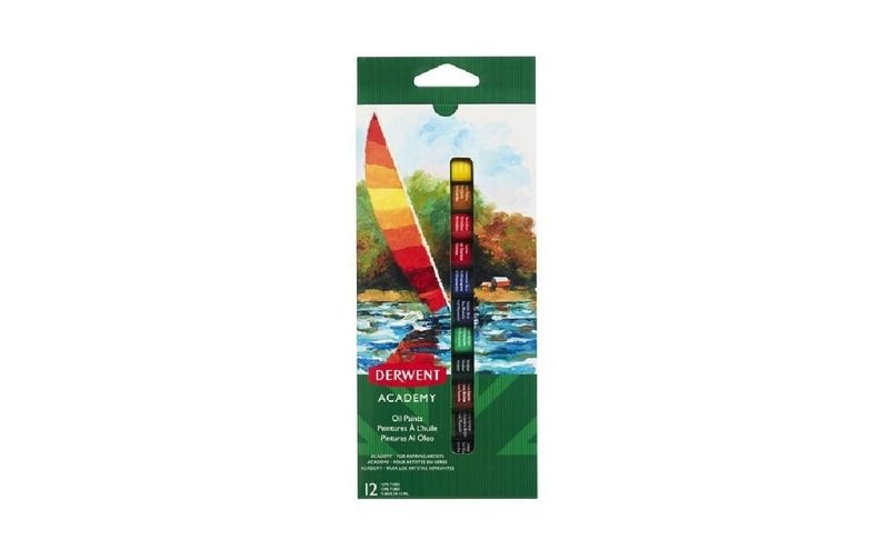 Derwent Ölfarbe Oil Paints Mehrfarbig, 12 Stück