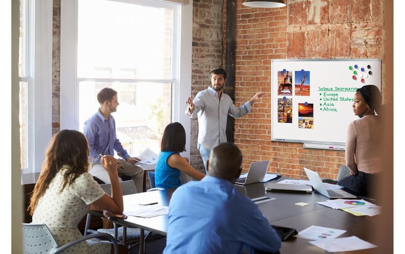 Legamaster Whiteboard PROFESSIONAL 120 cm x 120 cm, Grau/Weiss