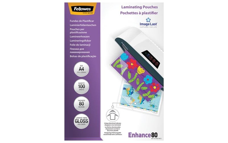 Fellowes 5306114 Laminating Pouches A4 100Pcs -