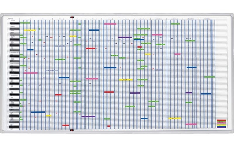 Franken Planer Personal- und Projektplaner 100 cm x 193 cm, Weiss