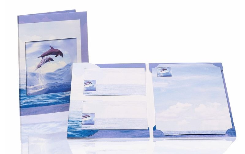 Rossler - RÖSSLER - Briefpapierset Flipper, 10 Blätter, 10 Briefumschläge