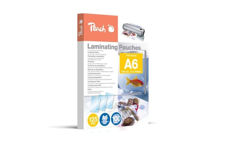 Peach Laminierfolien A6, 125 mic, glänzend, PP525-04, 100 Stk.