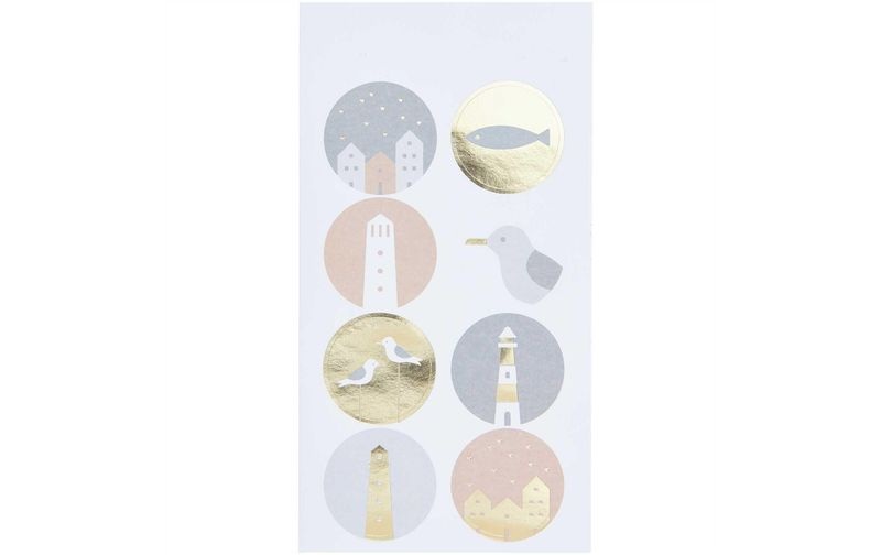 RICO DESIGN - Motivsticker Strand 4 Blatt 32 Sticker