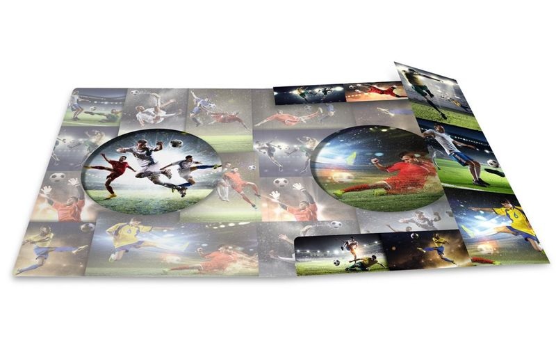 HERMA Gummibandmappe A4 Football, Karton, mit Innendruck