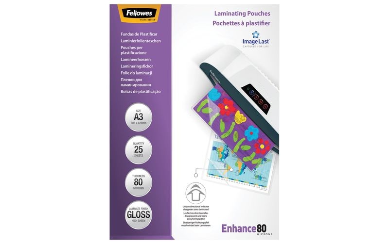 Fellowes Laminating Pouches A3 25Pcs - Blätter (Weiss)