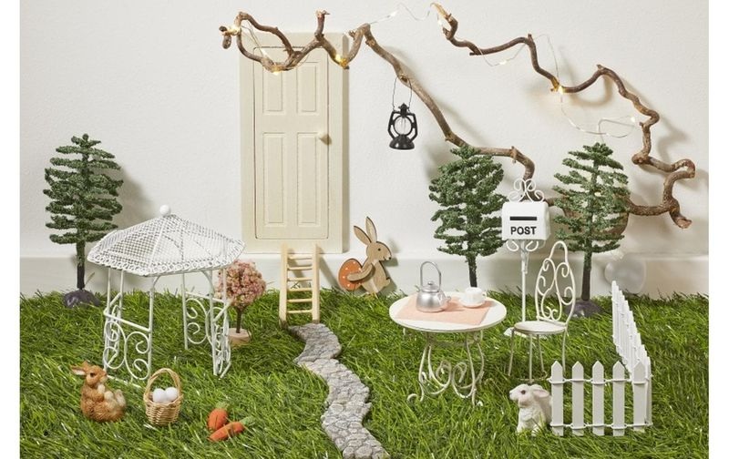 HobbyFun Mini-Utensilien Pavillon 14 cm, Weiss