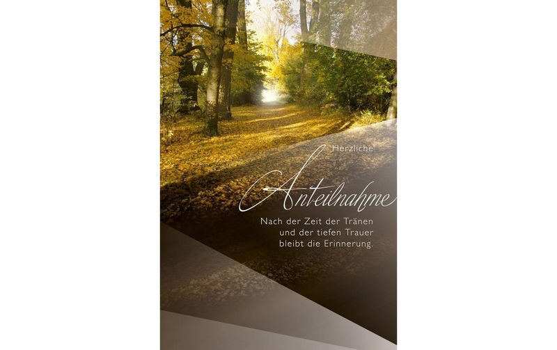 ABC Trauerkarte Wald, Verpackungseinheit: 1