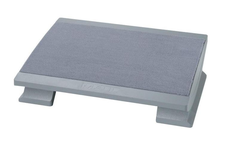 MAUL Fußstütze, ergonomisch Stellfläche BxT 450 x 390 mm, mit Teppichbelag grau