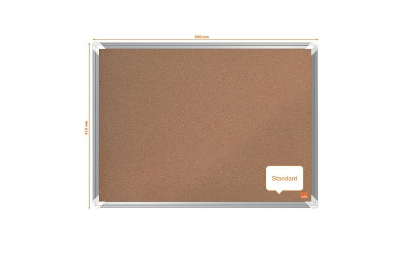 Nobo Premium Plus Wandmontierbare Pinnwand 1915184 Kork Alurahmen 1800 x 1200 mm Braun