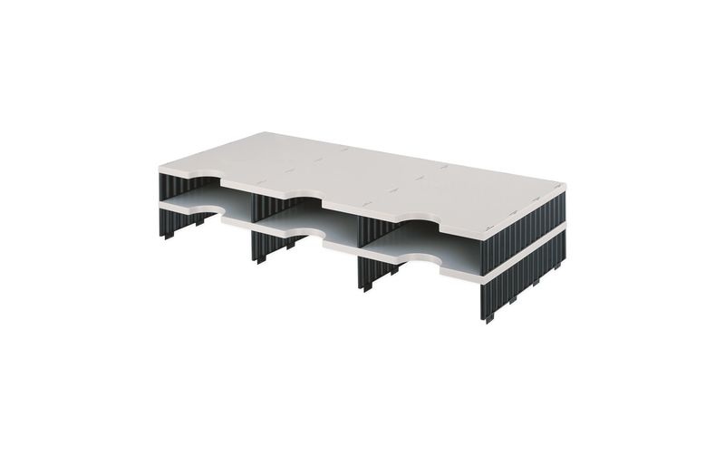 STYRO Styrodoc trio Aufbaueinheit 268-13021.98 schwarz/grau 6 Fäc