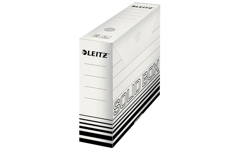 Leitz Archivbox 6127-00-01 80 mm x 257 mm x 330 mm Karton Weiß/Schwarz 10 St.
