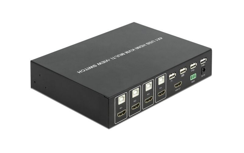 KVM 4in1 Multiview Switch 4x HDMI USB 2.0, KVM-Switch