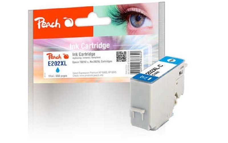 Peach Tintenpatrone XL cyan kompatibel zu Epson No. 202XL, T02H2