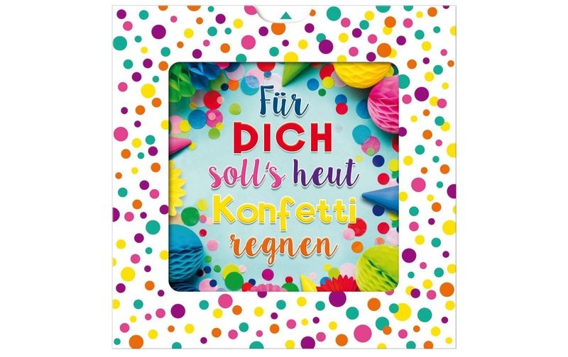 Susy Card Geburtstagskarte Konfetti 15 x 15 cm
