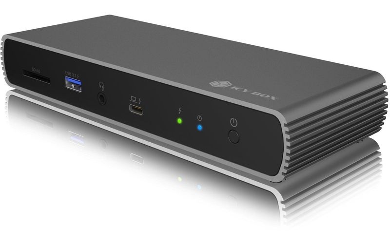 Icy Box Thunderbolt4 4K Dockingstation, 4 x USBA, 2 x USBC, LAN, PD, IB-DK8801TB4