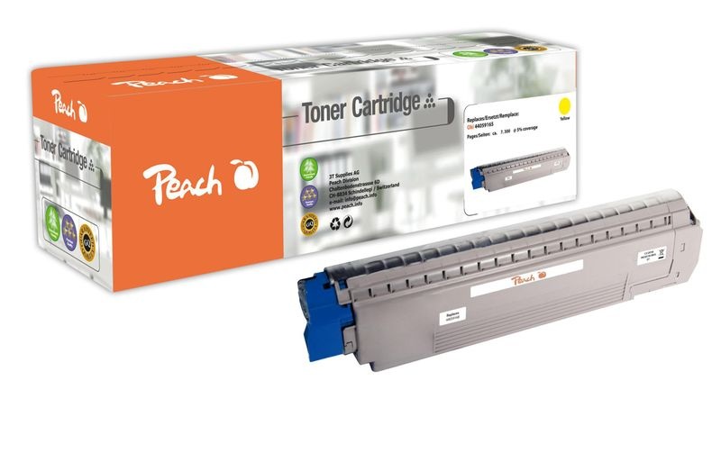 Peach Tonermodul gelb kompatibel zu OKI MC851, 44059165