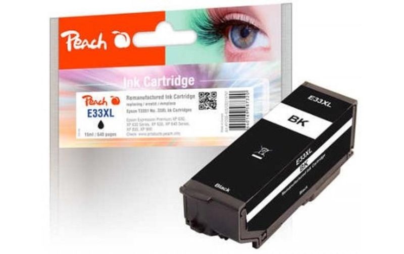 Peach Tintenpatrone schwarz kompatibel zu Epson No. 33XL bk, T3351