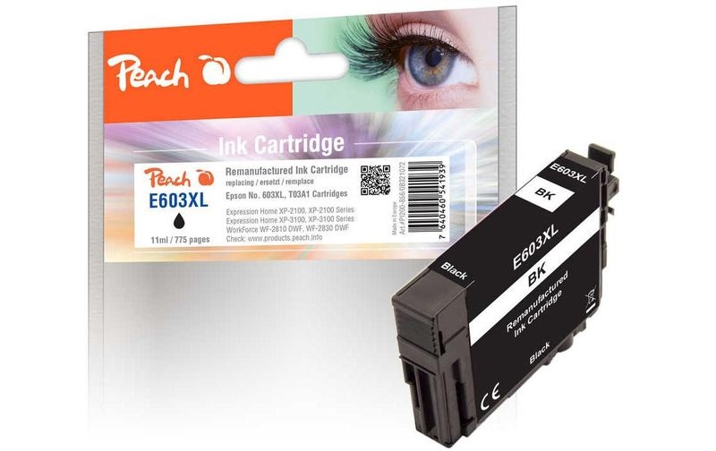 Peach Tintenpatrone XL schwarz kompatibel zu Epson No. 603XL, T03A1