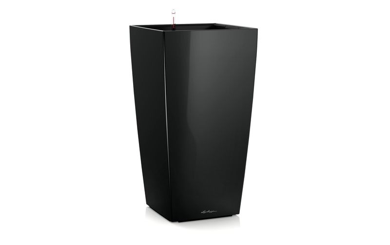 Lechuza - 2er-Set Blumenkästen mit Integriertem Bewässerungssystem Cubico Premium 30 - Schwarz