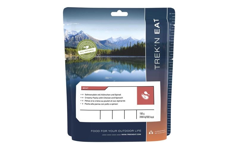 Trek'n Eat - Sahnenudeln mit Hühnchen und Spinat