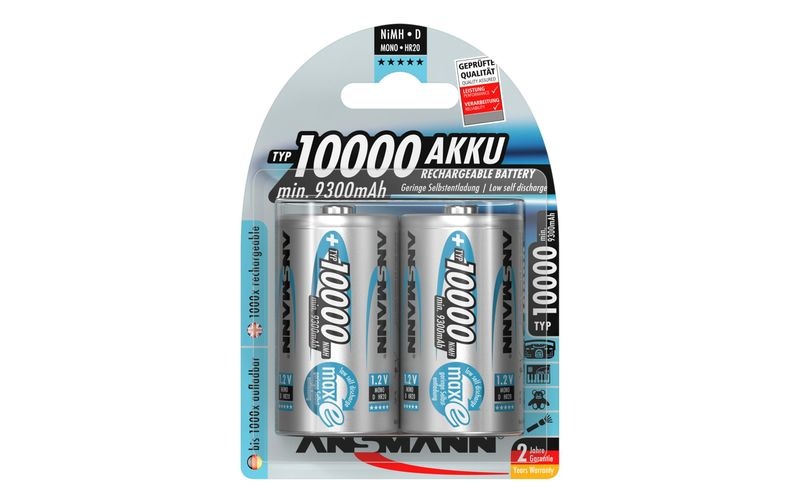 Ansmann HR20 Mono (D)-Akku NiMH 10000 mAh 1.2 V 2 St.