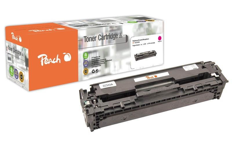Peach Tonermodul magenta, kompatibel zu HP No. 304A, CC533A