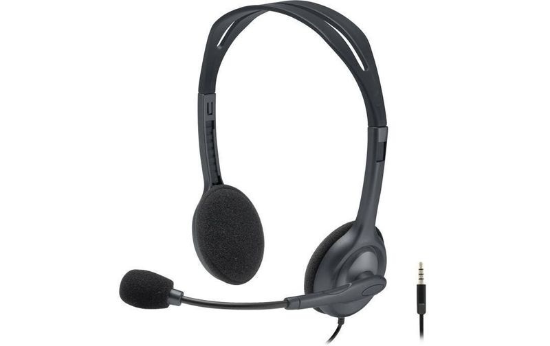Logitech H111 - PC Headset (Kabelgebunden, Binaural, On-ear, Grau)