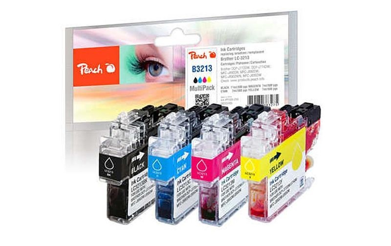 Peach Spar Pack Tintenpatronen kompatibel zu Brother LC-3213VALP