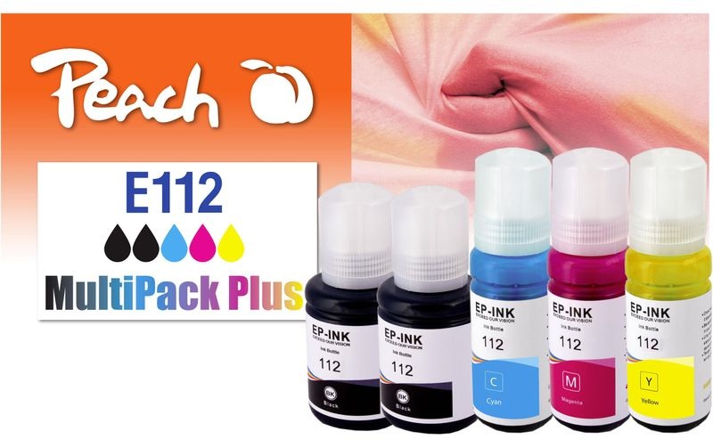 Peach Spar Pack Plus Tintenpatronen, kompatibel zu Epson No. 112