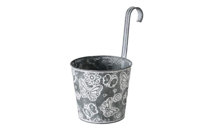 Boltze Pflanzentopf Mariposa Grau/Weiss