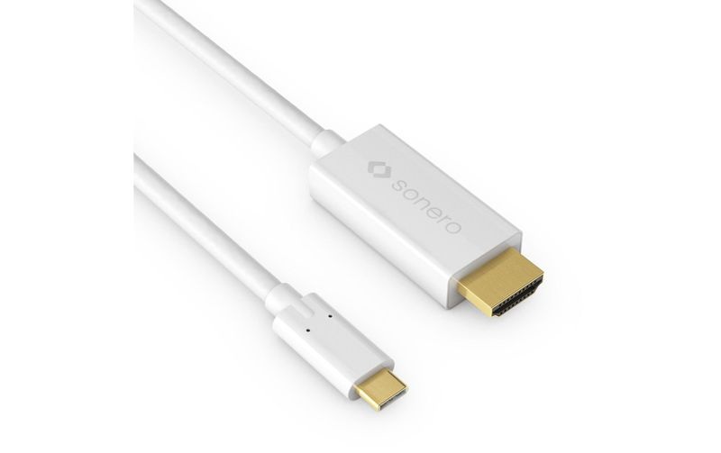 sonero USB-C - HDMI Kabel, 2m, weiss