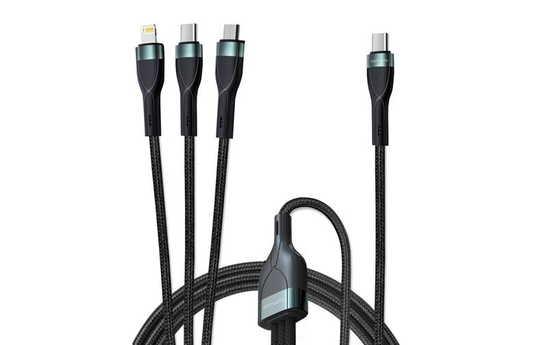4smarts USB 2.0-Kabel USB C - Lightning/Micro-USB B/USB C 1.5 m